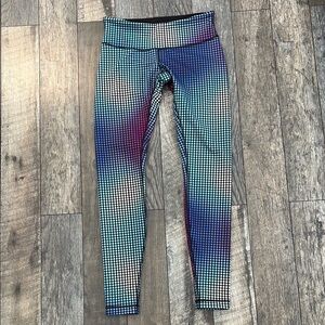 lululemon wonder under leggings in cosmic dot white multi black print